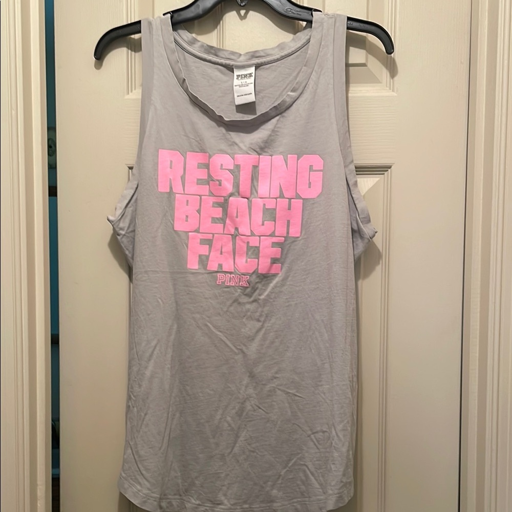 PINK Victoria's Secret Women's Gray Tank Top
